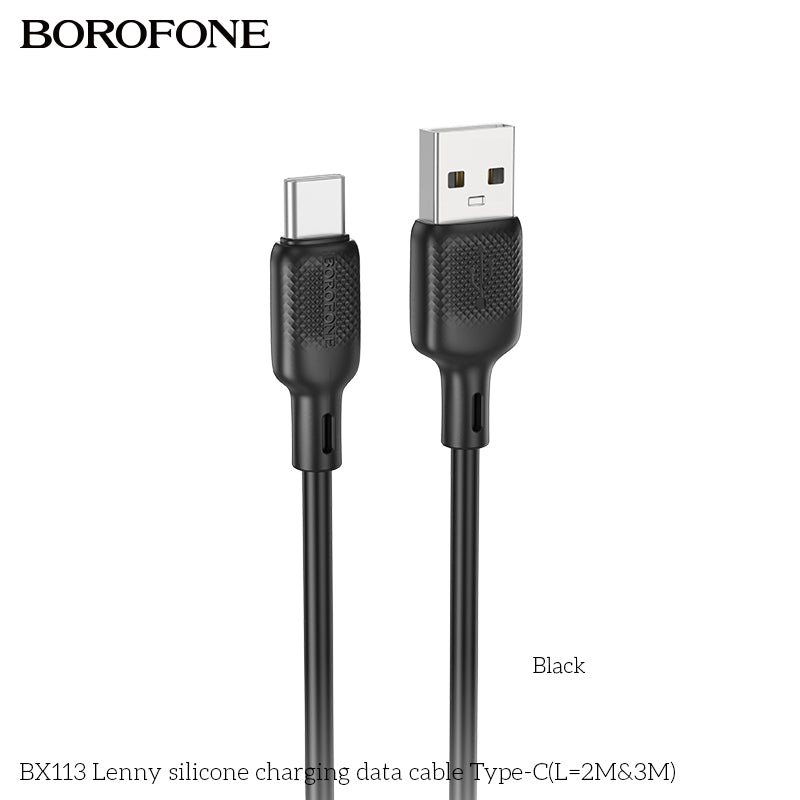 BOROFONE BX113 Lenny Silicone USB-A to Type-C Charging Data Cable