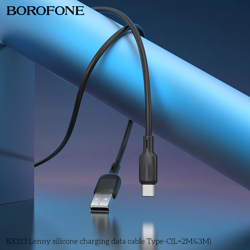 BOROFONE BX113 Lenny Silicone USB-A to Type-C Charging Data Cable