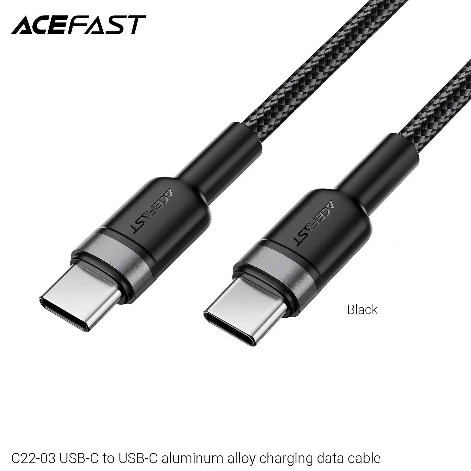 ACEFAST C22-03 USB-C To USB-C Aluminum Alloy Charging Data Cable
