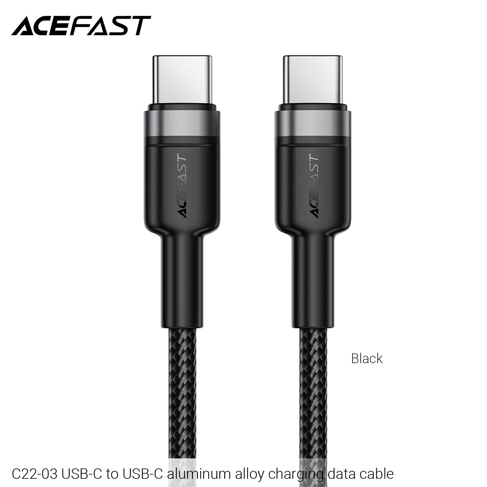 ACEFAST C22-03 USB-C To USB-C Aluminum Alloy Charging Data Cable