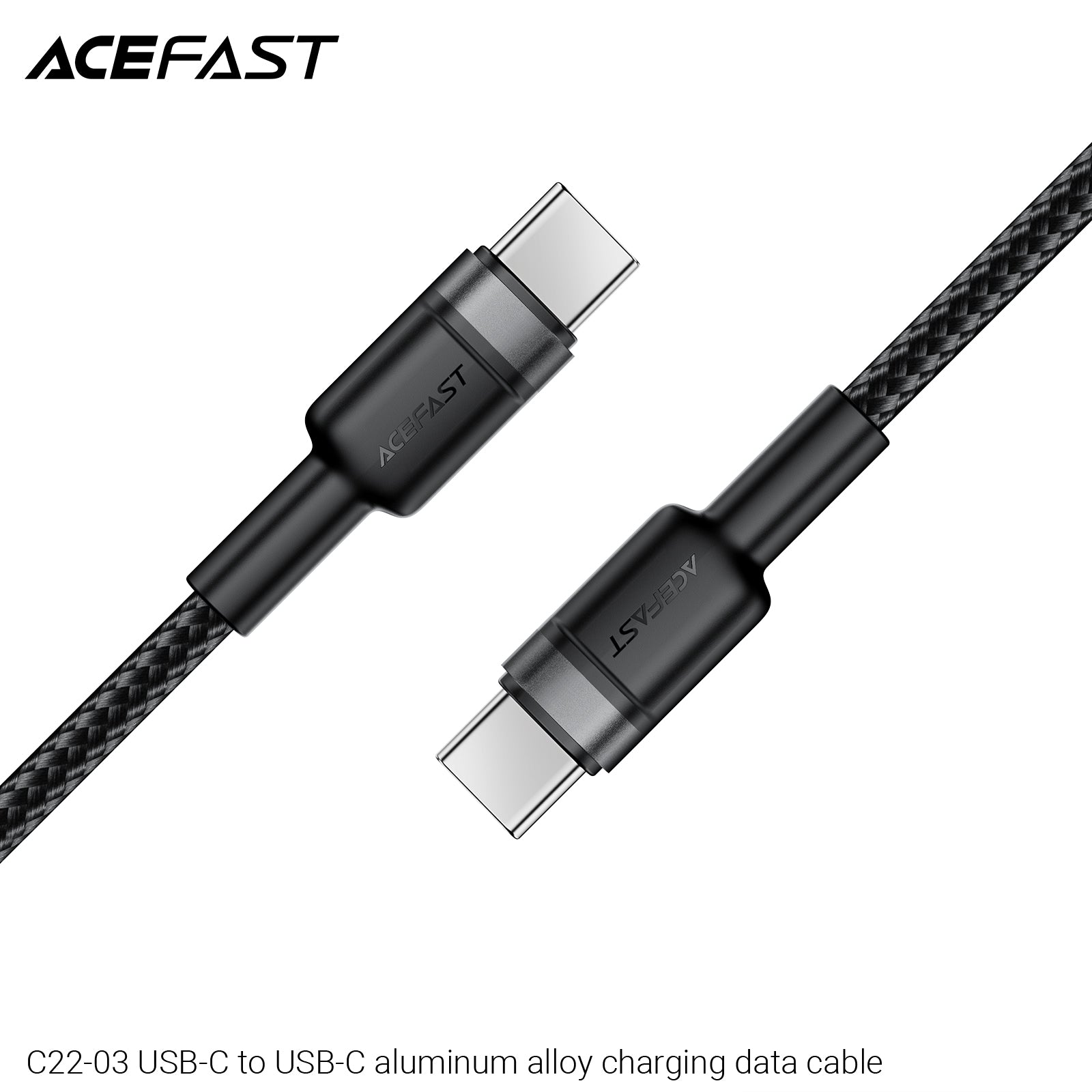 ACEFAST C22-03 USB-C To USB-C Aluminum Alloy Charging Data Cable