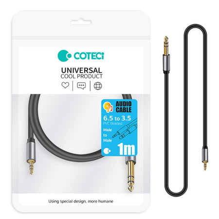 COTECi 6.5mm to 3.5mm Male to Male Audio Cable - 76006 - Hugmie