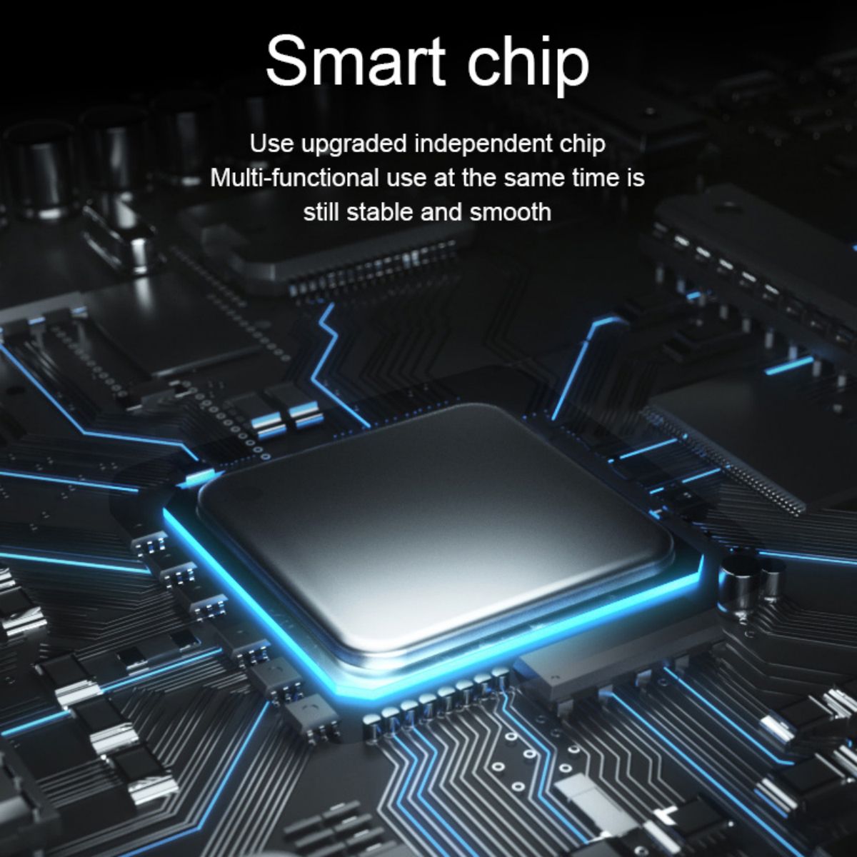 Smart chip technology in the COTECi MB1084 Type-C Hub Adapter, ensuring stable and smooth multi-functional performance.