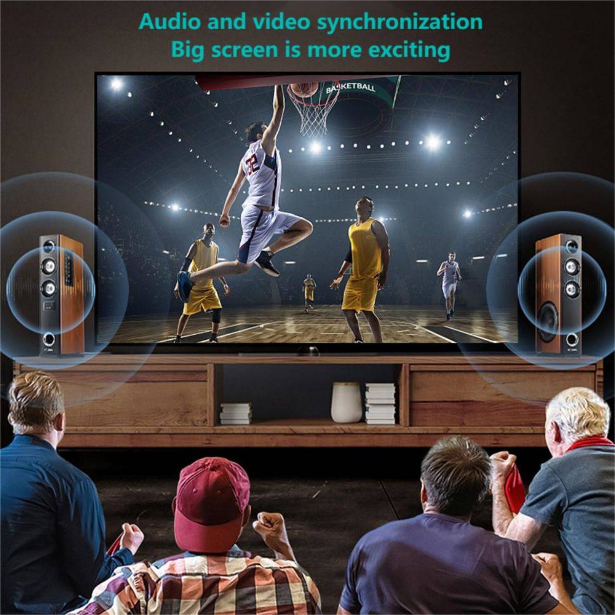 Experience immersive entertainment with COTEetCi HDMI to HDMI Cable 8K 3M, ensuring perfect audio-video synchronization for sports and movies.