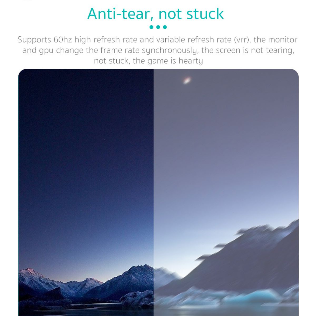 Enjoy smooth gaming with the COTEetCi 8K HDMI Cable, supporting 60Hz refresh rate and variable refresh rate (VRR) for tear-free visuals.