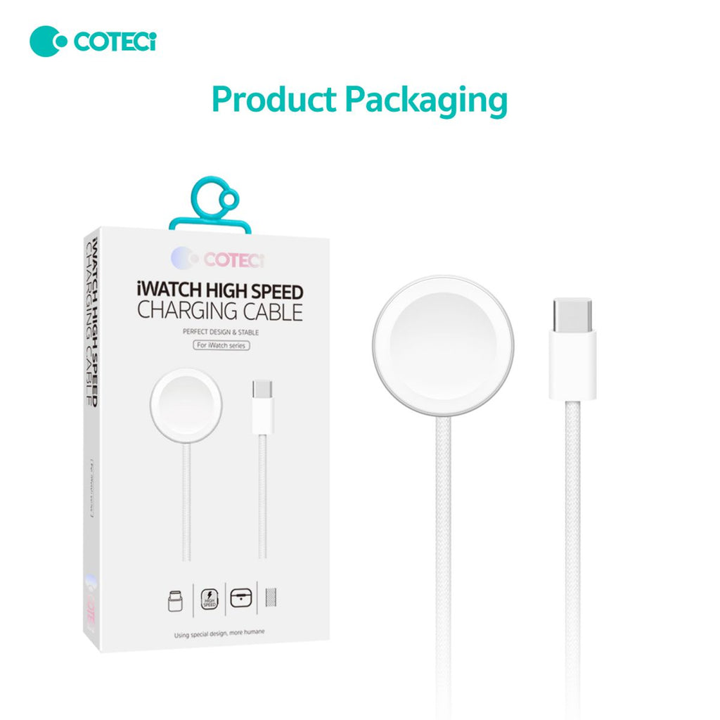 Coteci iWatch Magnetic Fast Charger to USB C Cable 1M - Hugmie