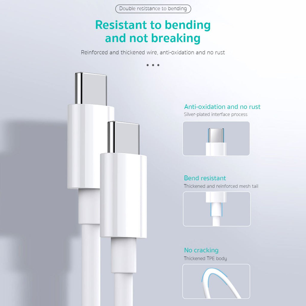 Coteci Macbook USB C to USB C Charging Cable 100W 2M - Hugmie