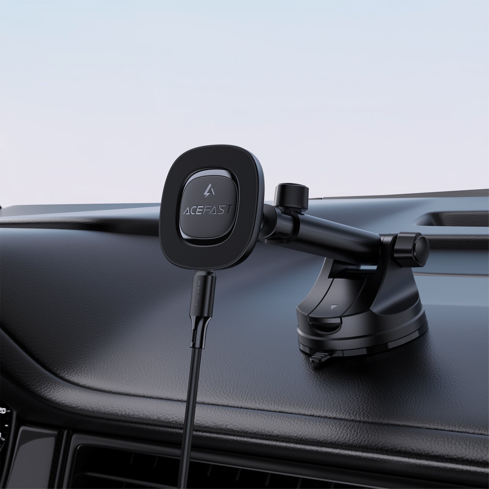 ACEFAST D47 Magnetic Wireless Charging Car Holder for Dashboard Black