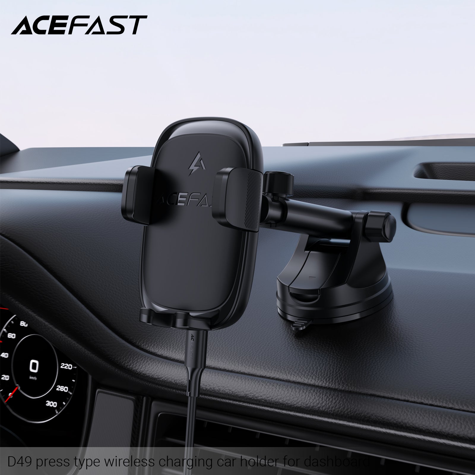 ACEFAST D49 Press Type Wireless Charging Car Holder for Dashboard