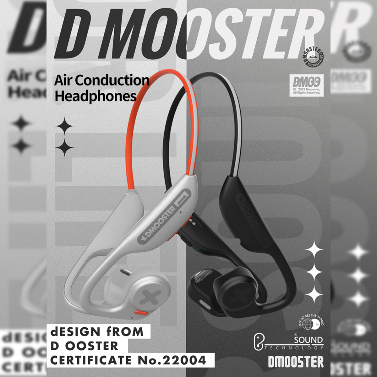 DMOOSTER D07 Air Conduction Bluetooth Sports Earphones Black