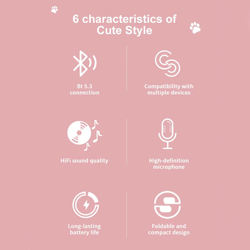 DOQAUS TO1 Bluetooth Kids Headphones with Mic-Pink