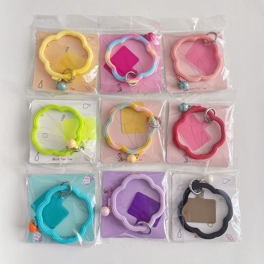 Colorful Wavy Hoop Universal Silicone Phone Wrist Lanyard - Hugmie