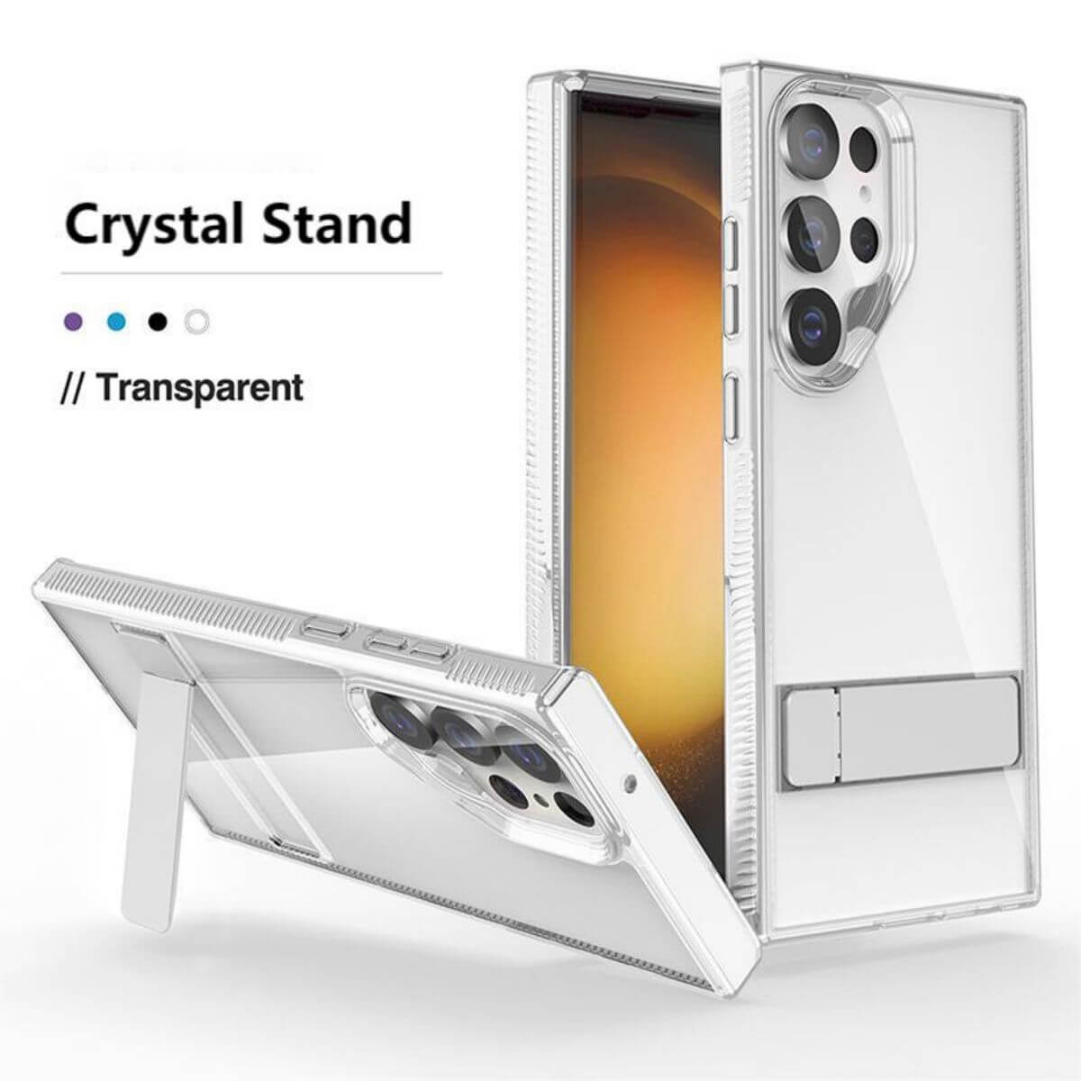 Samsung Galaxy S23 Ultra Stand Case Crystal Clear | hugmie