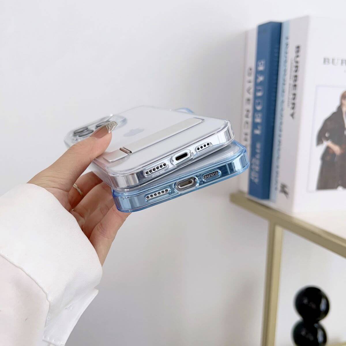 iPhone 14 Pro/14 Pro Max Stand Case Crystal Clear | Hugmie