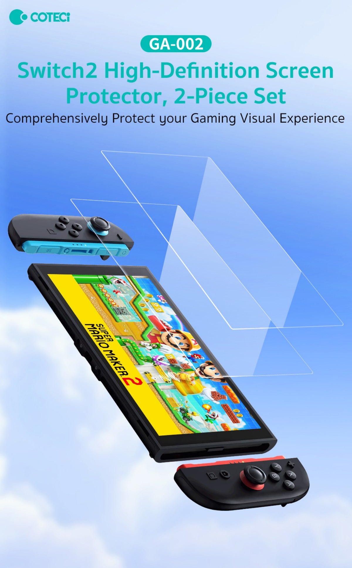 COTECi GA-002 Switch2 HD Screen Protector 2-Piece Set