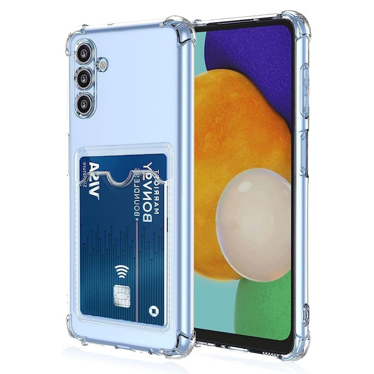 Gel Card Series Samsung Clear Case with Card Holder | Hugmie