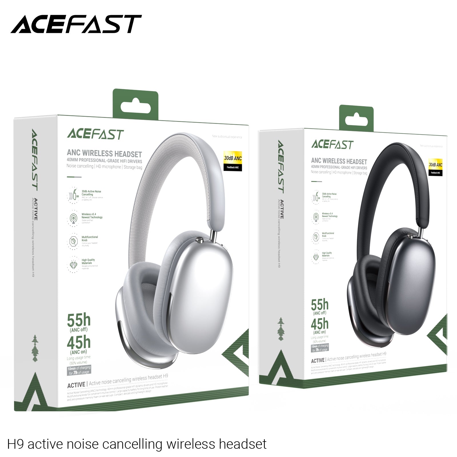 ACEFAST H9 Active Noise Cancelling Wireless Headset