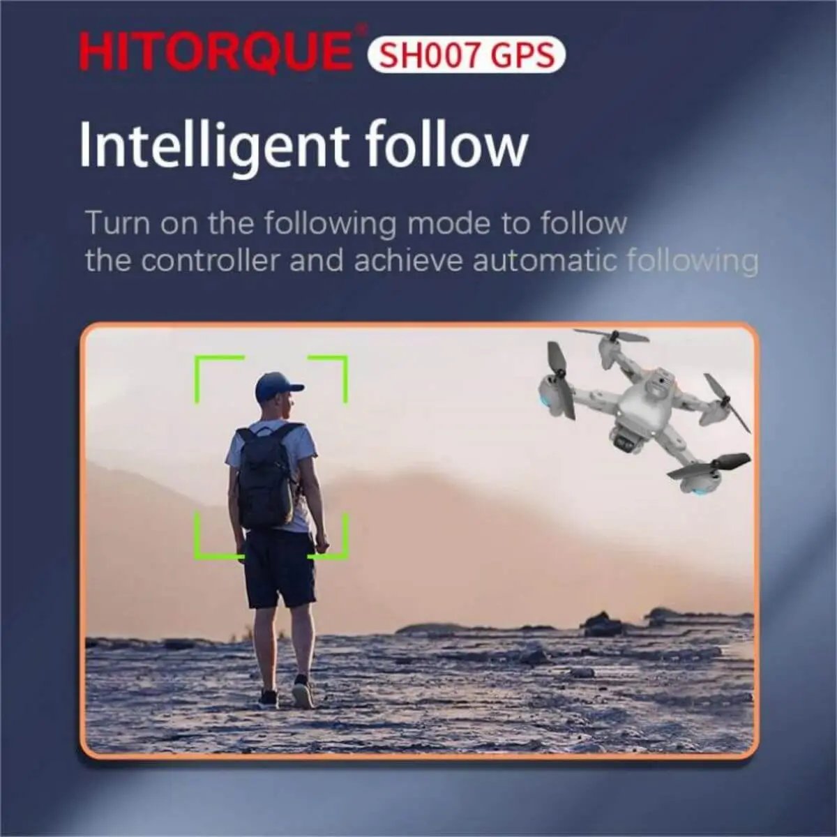 Hitorque SH007 Foldable GPS Drone with 8K HD Dual Lens-Hugmie