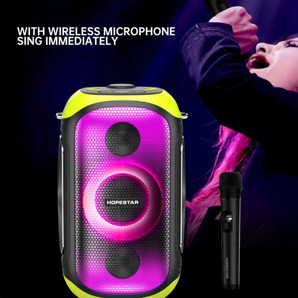 Hopestar Party 300 Bluetooth Speaker with Tripods - Hugmie