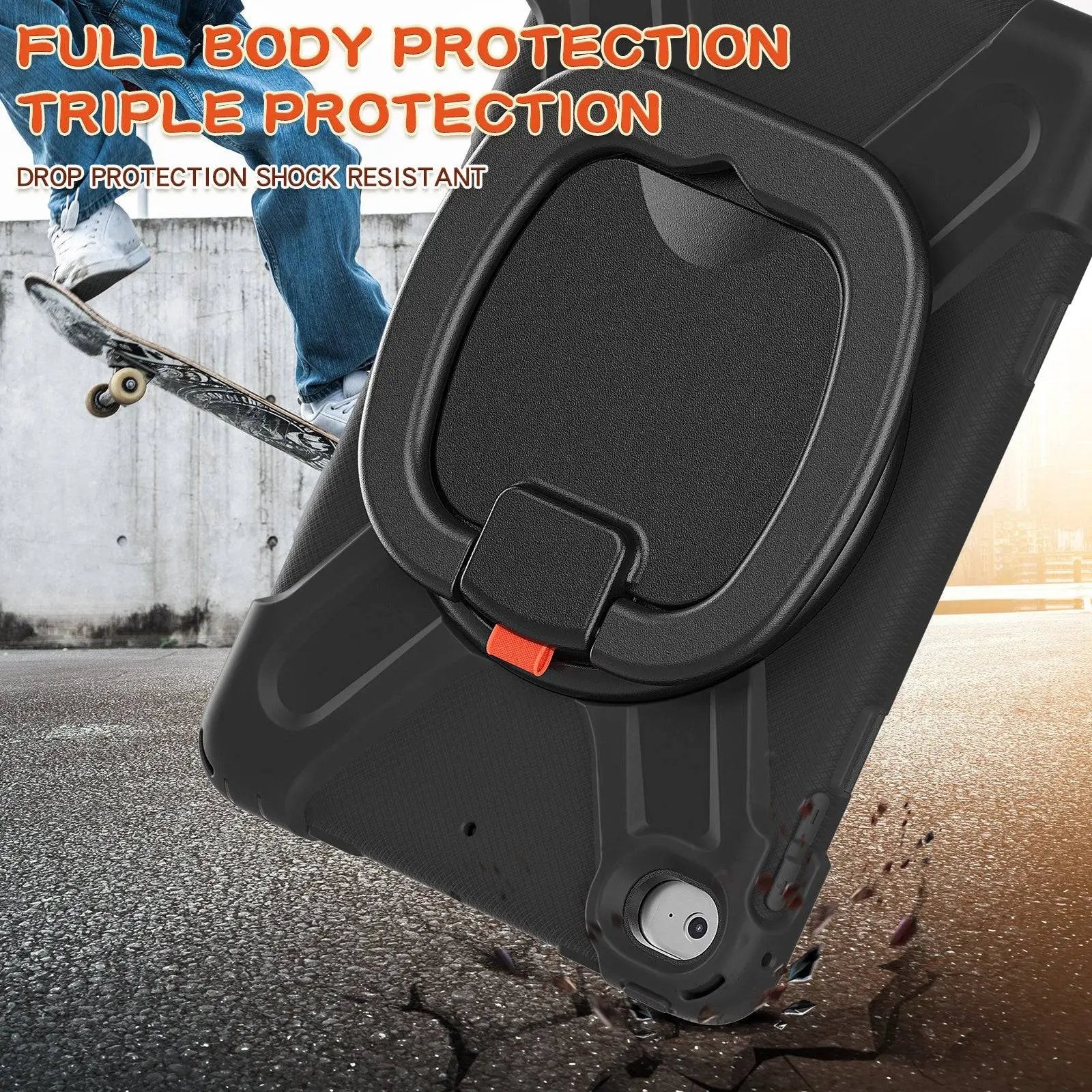 Full-body protection Pirate Kids iPad Mini Protective Case with triple-layer shock resistance. Ideal for active kids using iPad Mini 4/5.