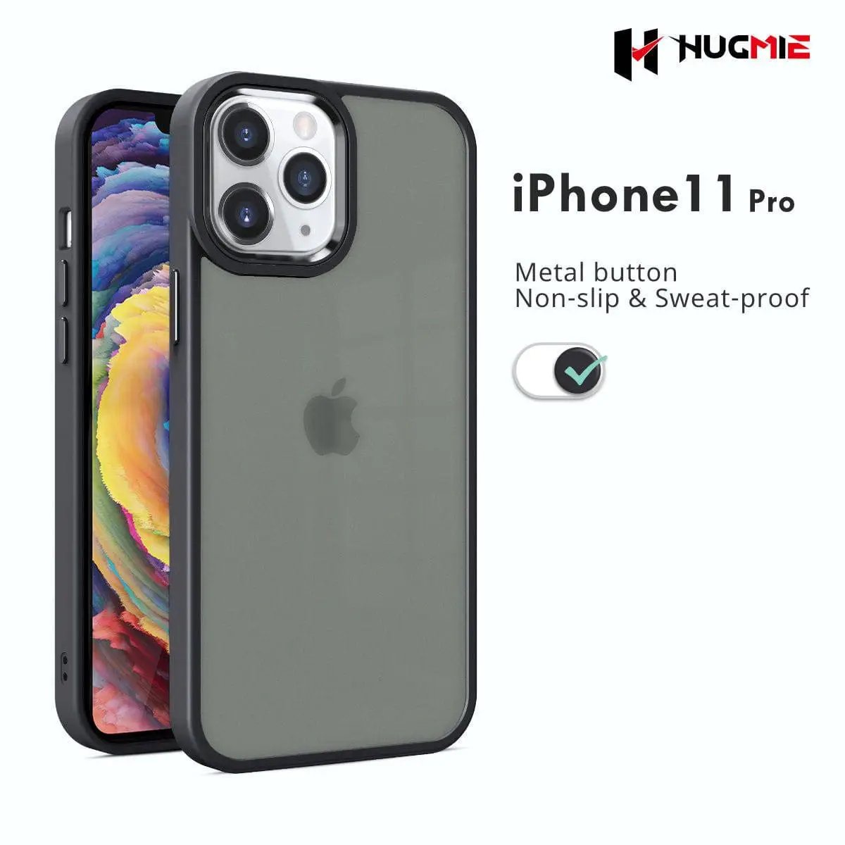 iPhone 11 Pro Matte Case Smart Shield-Black - Hugmie