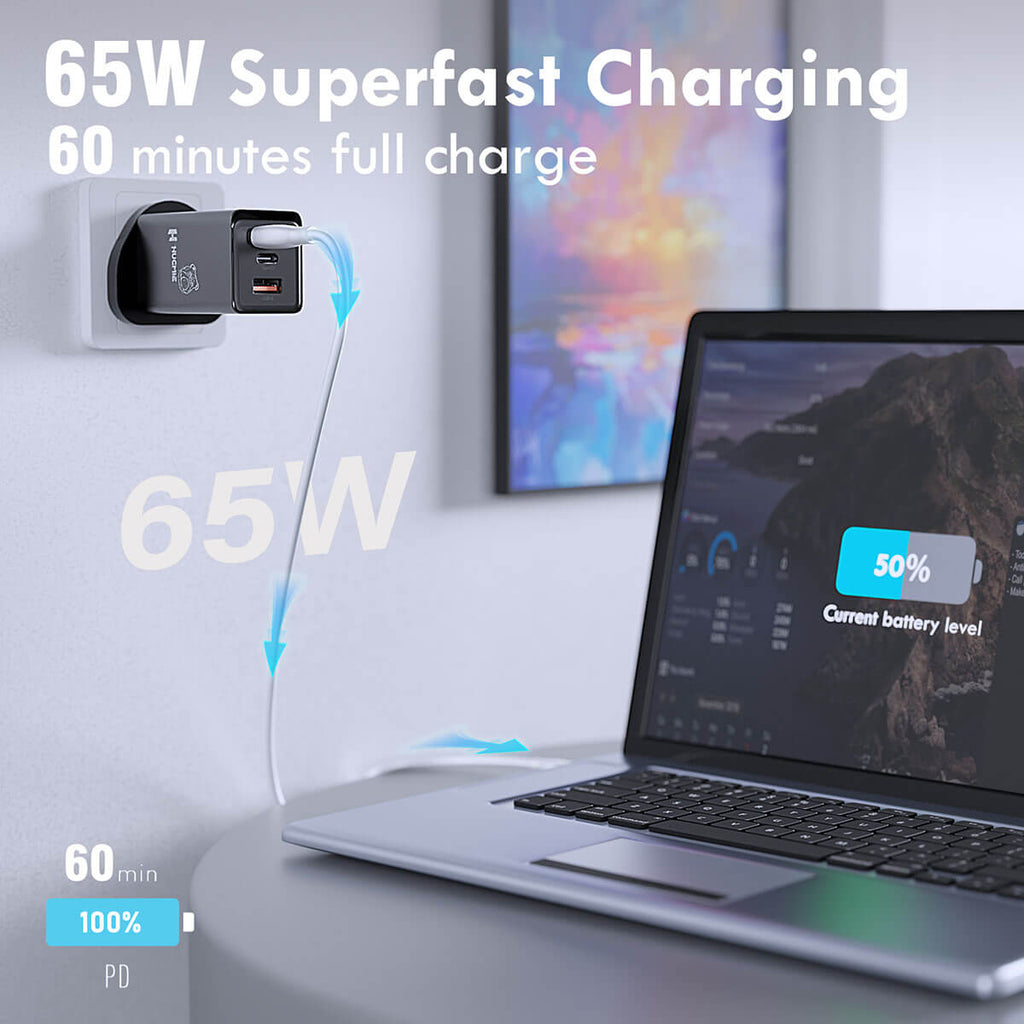 Hugmie® FP-65W GaN USB C Fast Charger