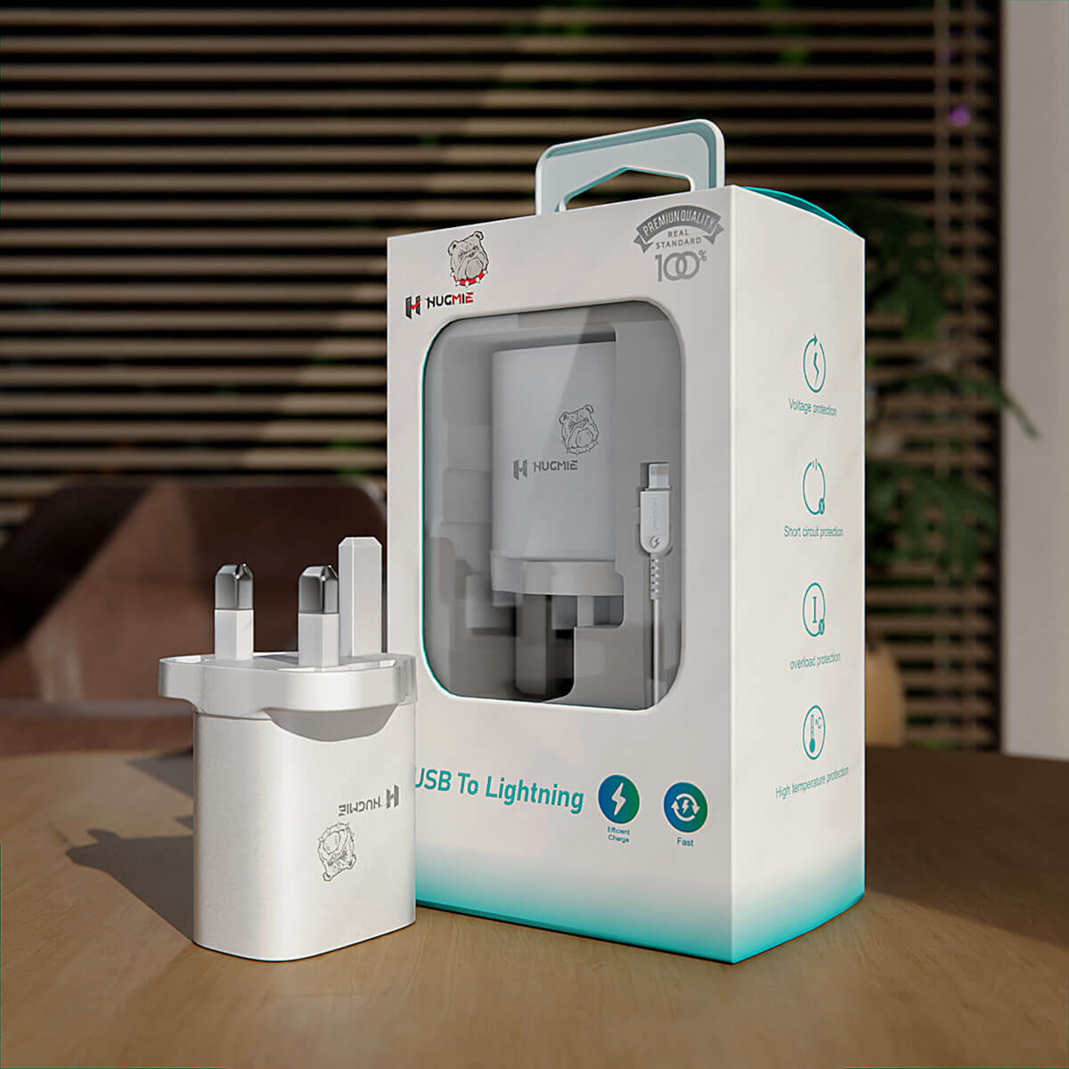 Hugmie® HP-L12 USB Wall Charger with 1M Lightning Cable