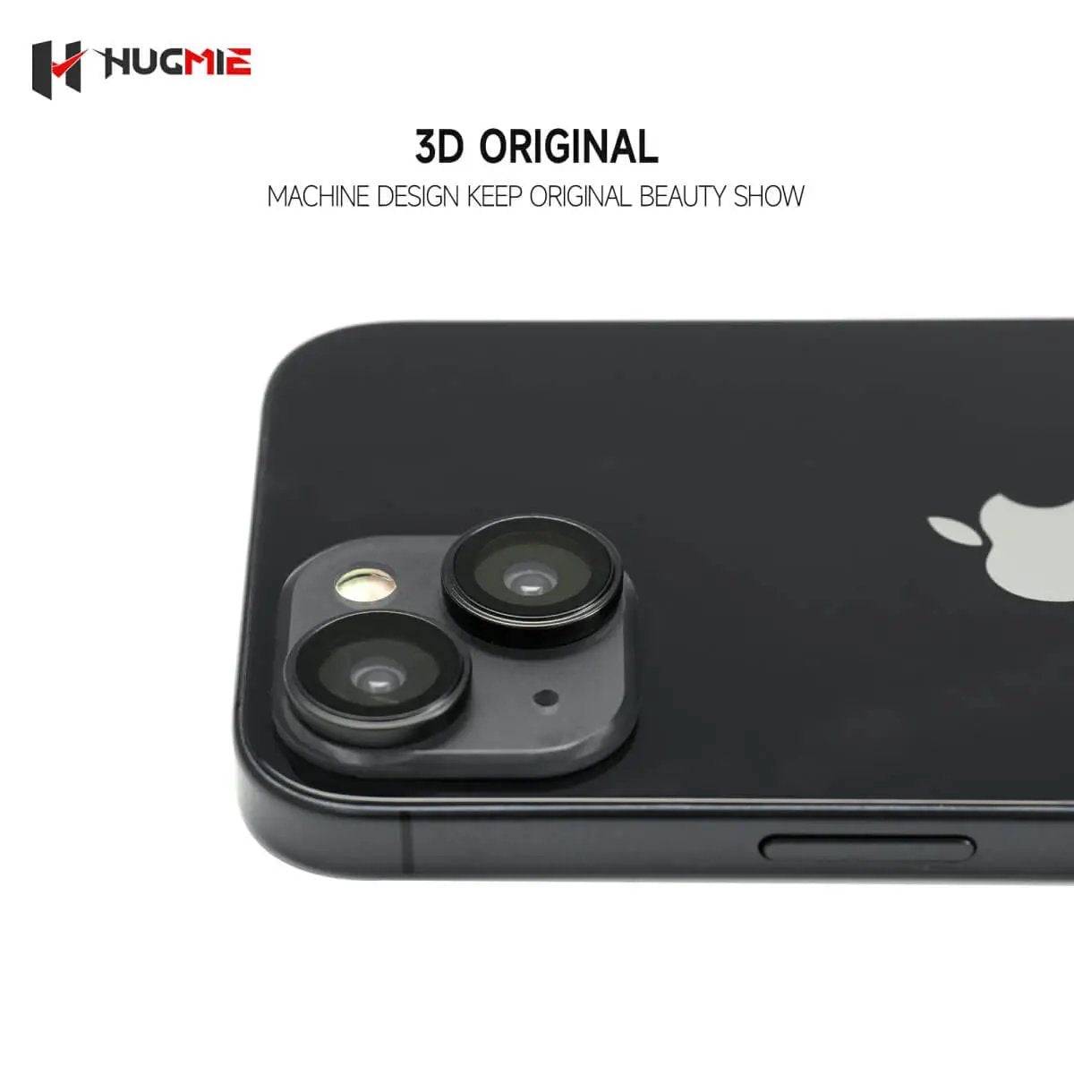 3D original design Hugmie Metal Camera Protector maintains the sleek look of iPhone 16 while offering protection.