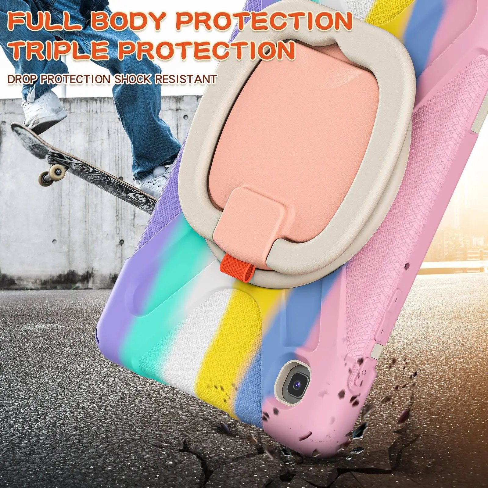 Shock-resistant Samsung A7 Lite T220 protective case with full-body triple-layer protection for drop safety.