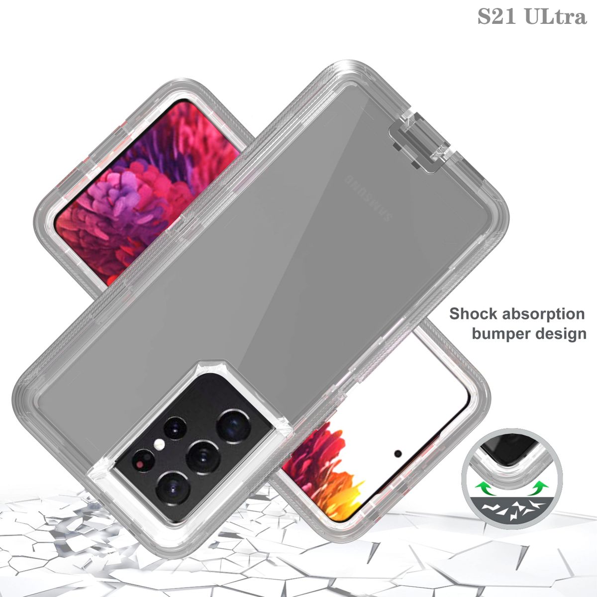 Samsung S21 Ultra Clear Phone Case Trans Robo - Hugmie