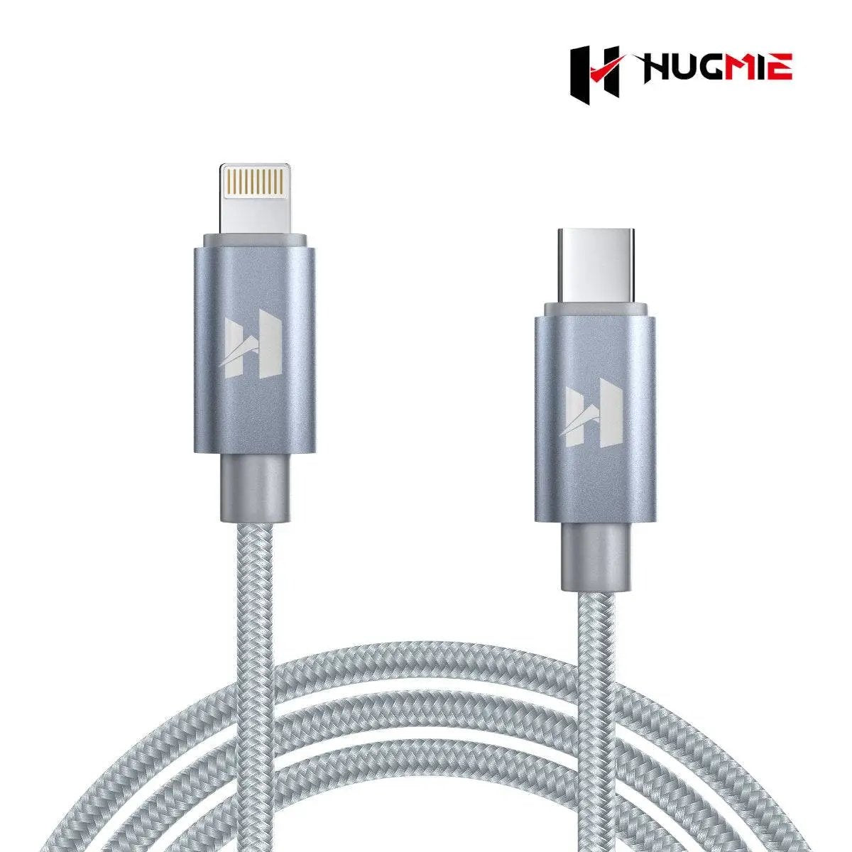 USB-C to Lightning Cable Fast Charging 1M-Grey-Hugmie