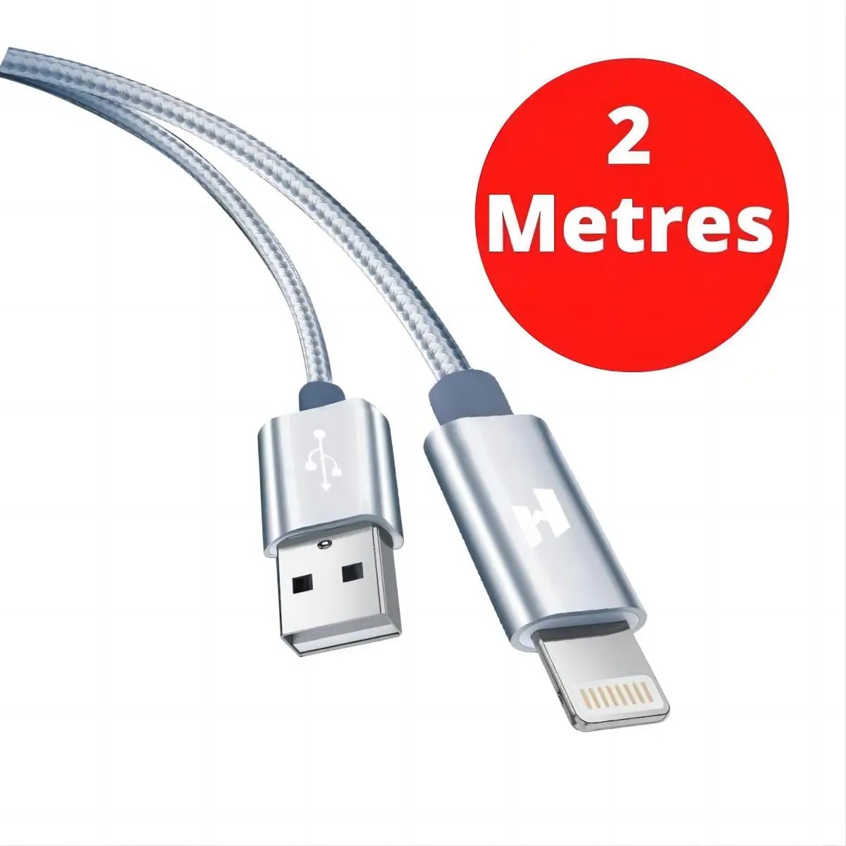USB A to Lightning Cable 1.5A Smart Cable 2M-Grey-Hugmie