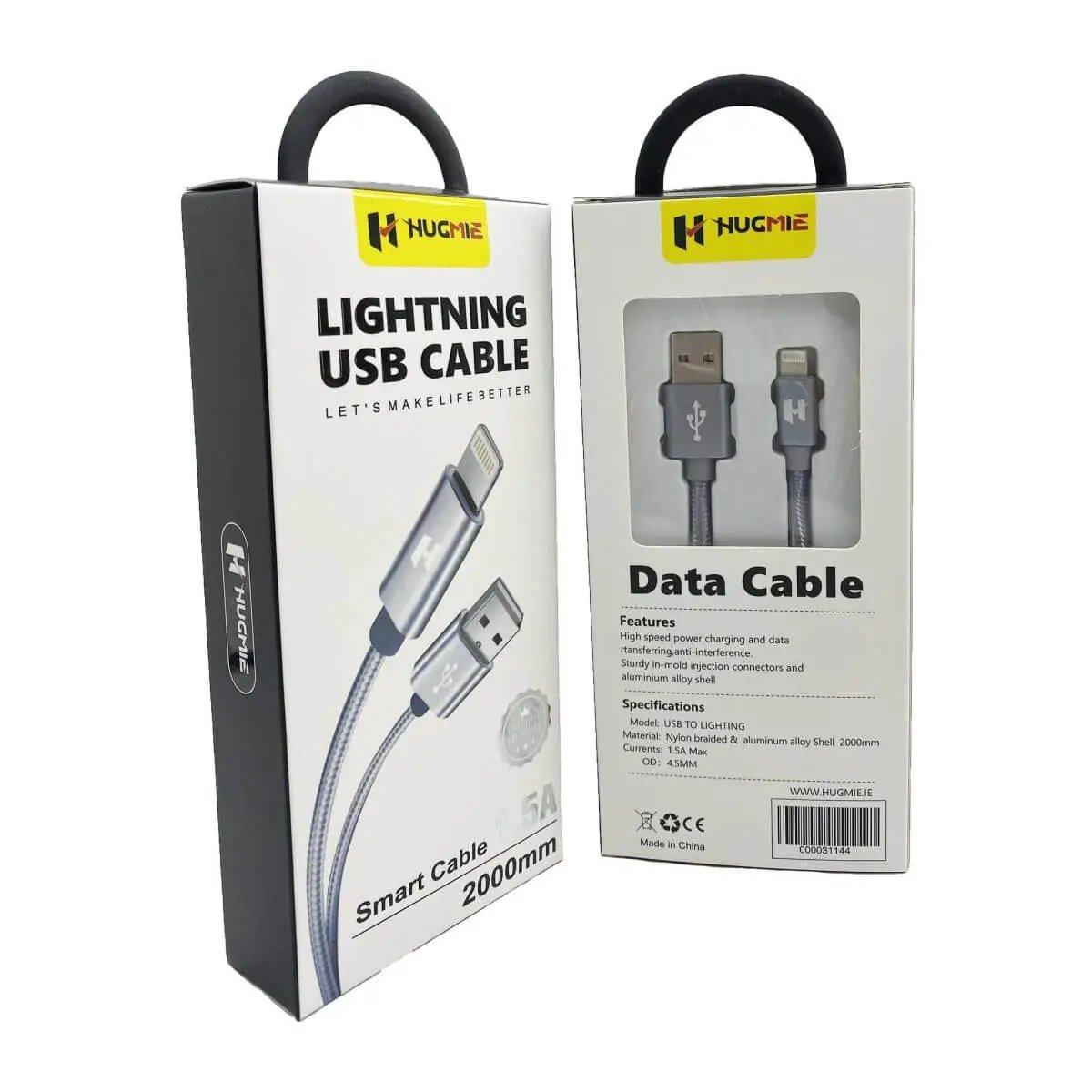 USB / Lightning 2m langes Kabel, Made For iPhone, Laden und