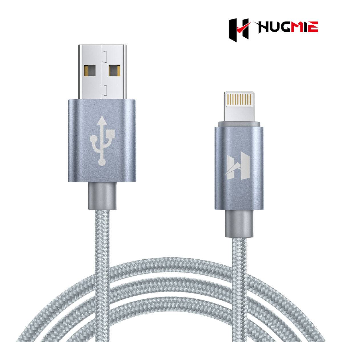 USB A to Lightning Cable 1.5A Smart Cable 2M-Grey-Hugmie