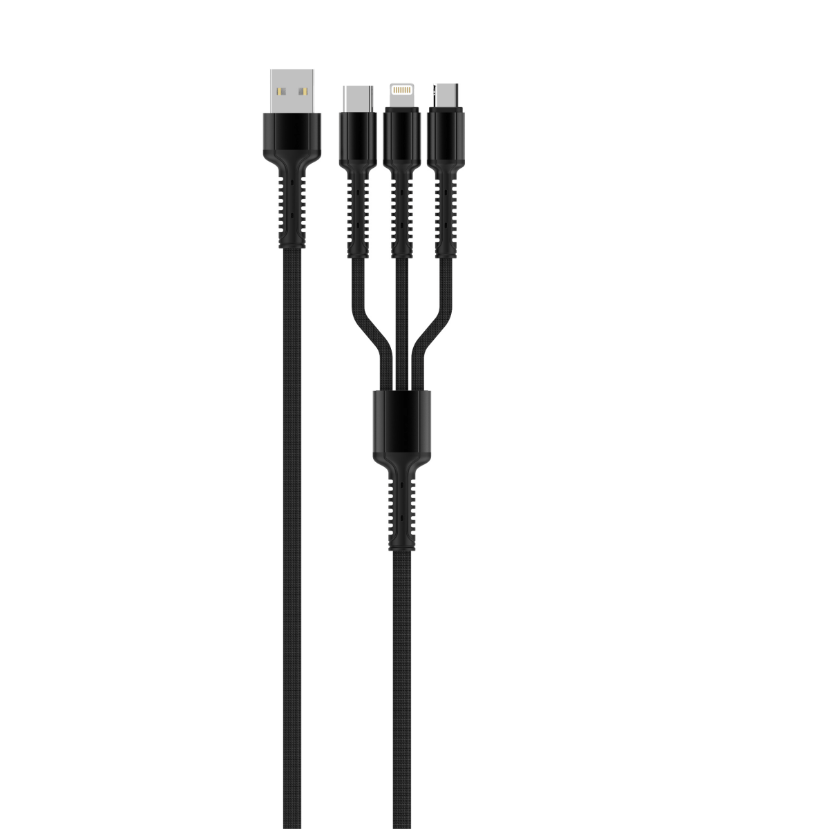 LDNIO LC93 3-in1 3A Fast Charging Cable-Black - Hugmie