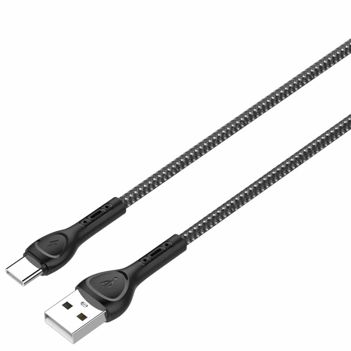 LDNIO LED Indicator USB-A to Type-C 3A Fast Charging Cable-Grey - Hugmie