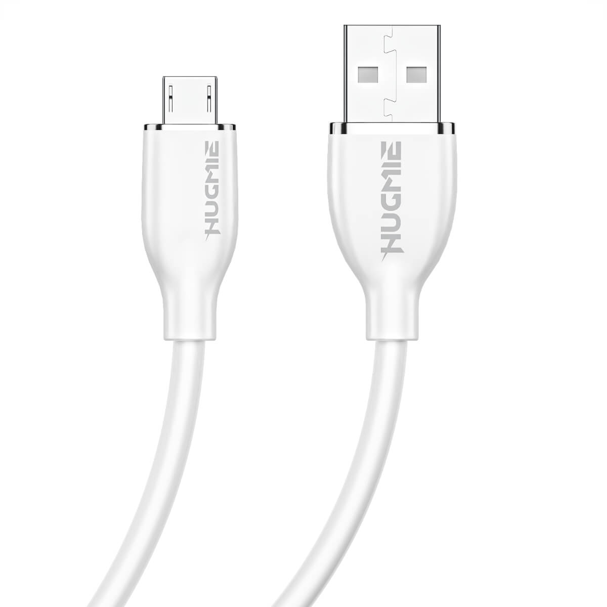 Hugmie Silicone USB-A to Micro Fast Charging Cable 1.2M-White