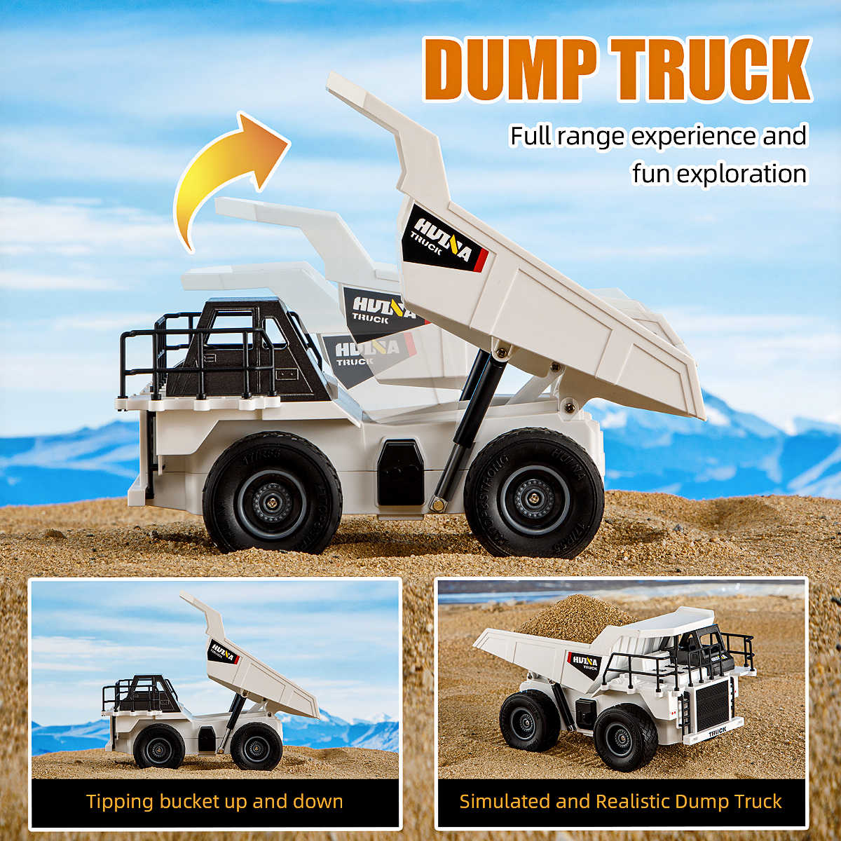 Huina 1559 RC Excavator and Dump Truck Set - Hugmie