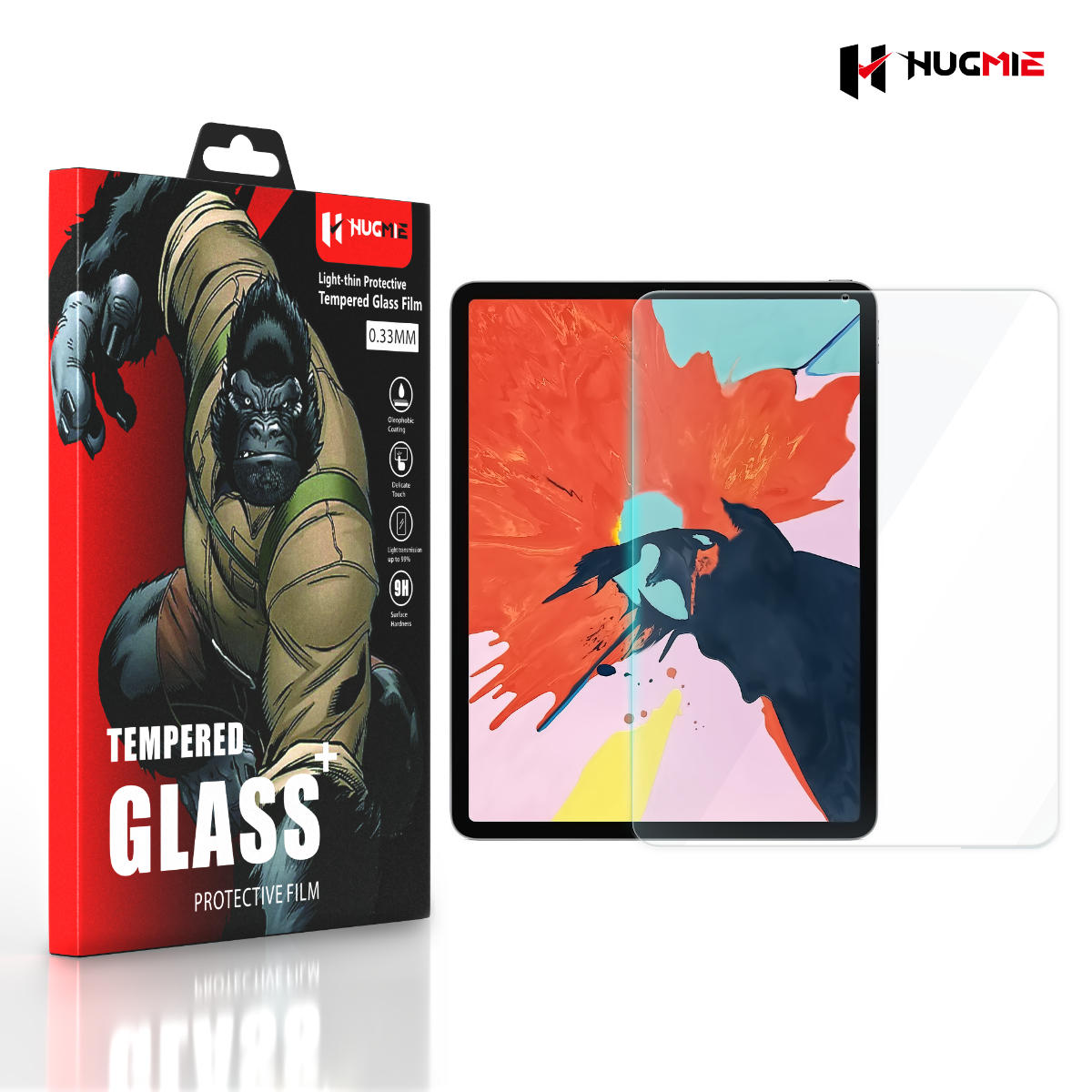 2x iPad 12.9 Tempered Glass Screen Protector | Hugmie