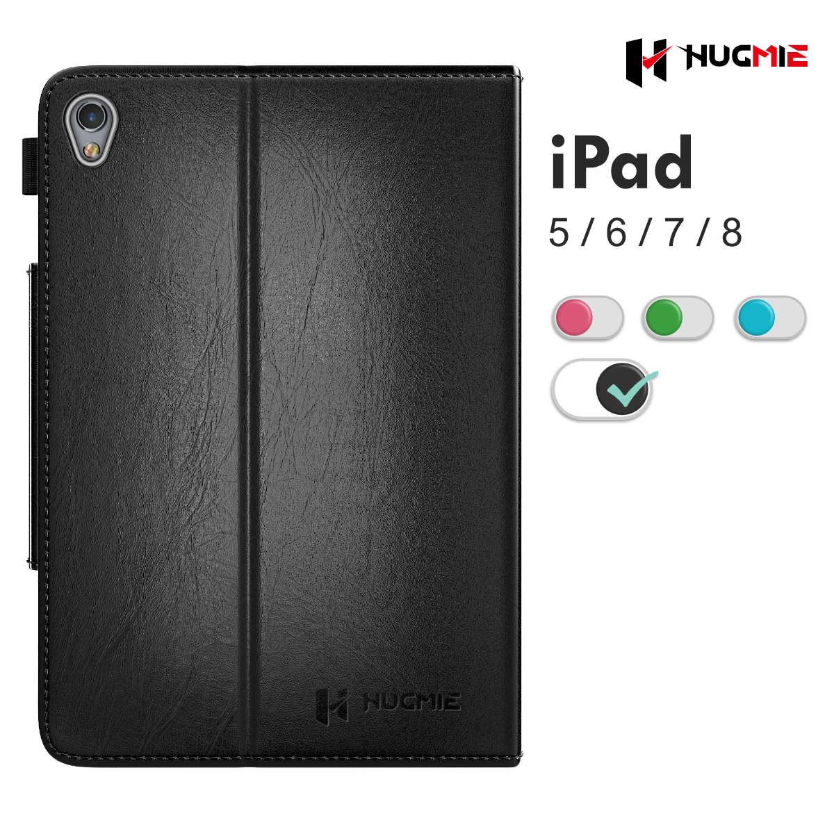 iPad 5/6/7/8 Leather Folio Case Sensation Series | Hugmie