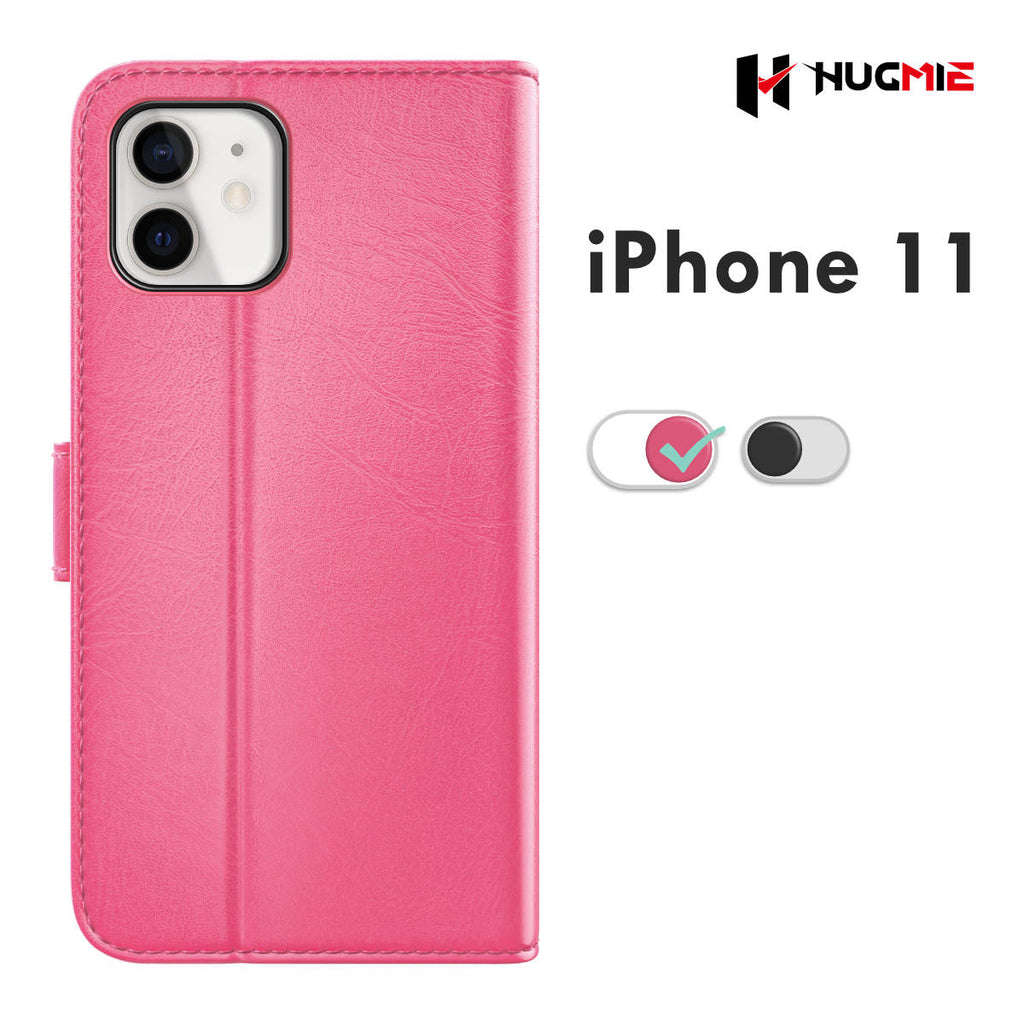 iPhone 11 Classic Series Folio(Black/Hotpink) - Hugmie