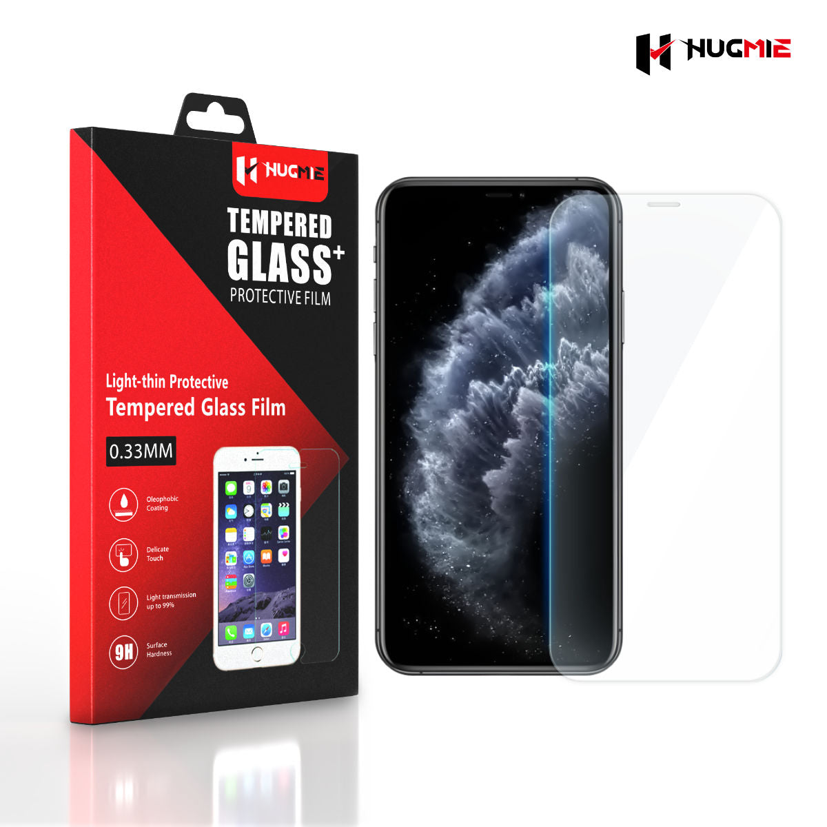 2x Hugmie iPhone 11 Pro Max/XS Max Glass Screen Protector