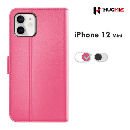 iPhone 12 Mini Classic Series Folio(Black/Hotpink) - Hugmie