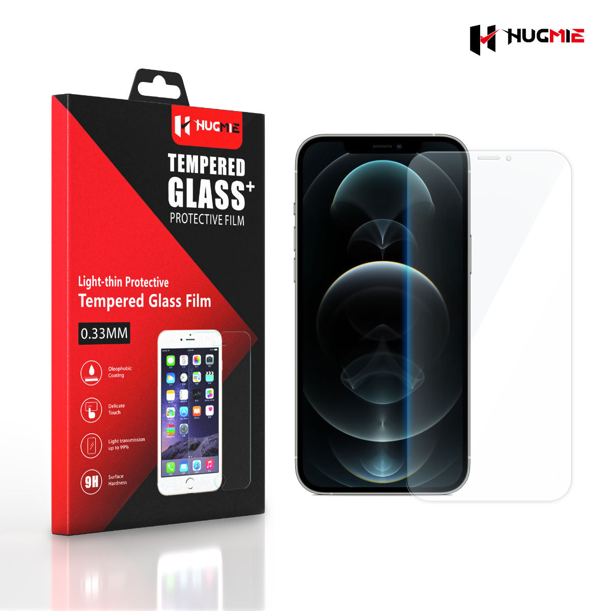 2x Hugmie iPhone 12 Pro Max Glass Screen Protector