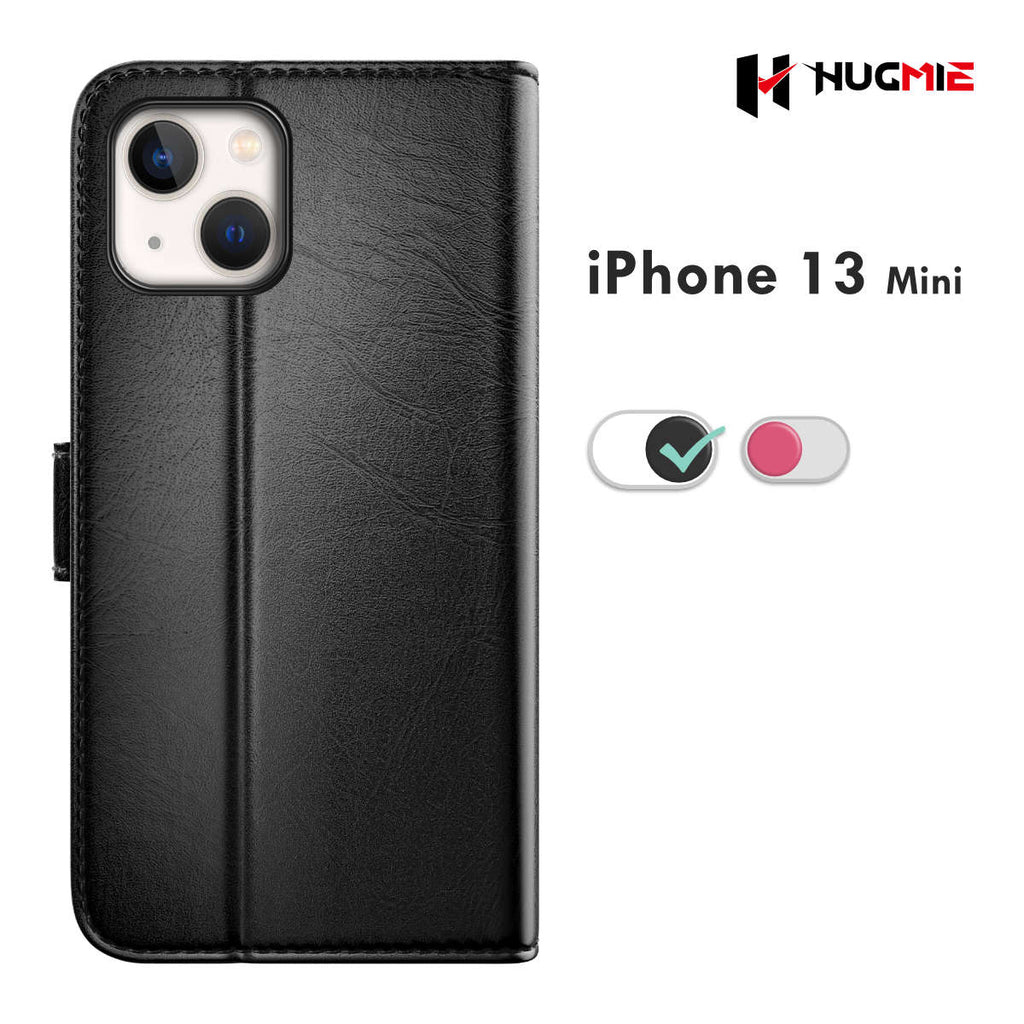 iPhone 13 Mini Classic Series Folio(Black/Hotpink) - Hugmie