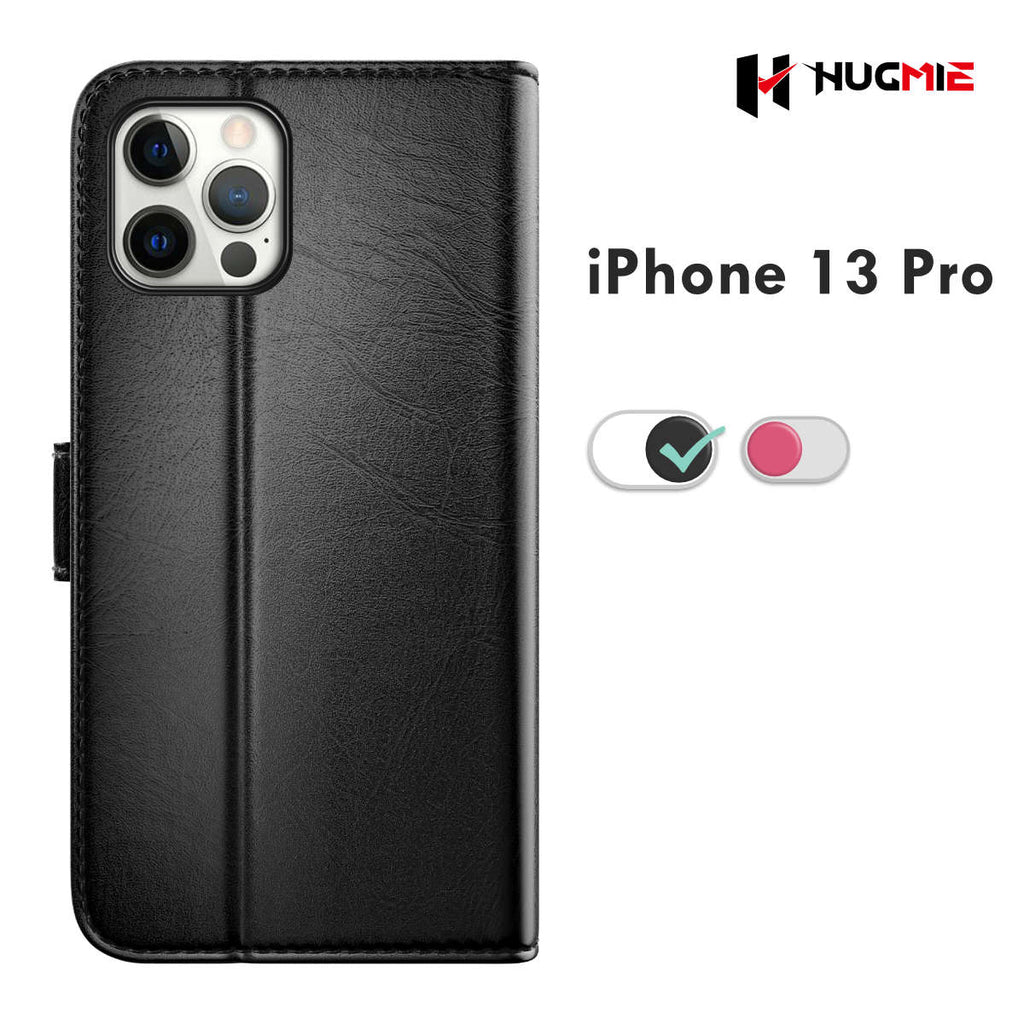 iPhone 13 Pro Classic Series Folio(Black/Hotpink) - Hugmie