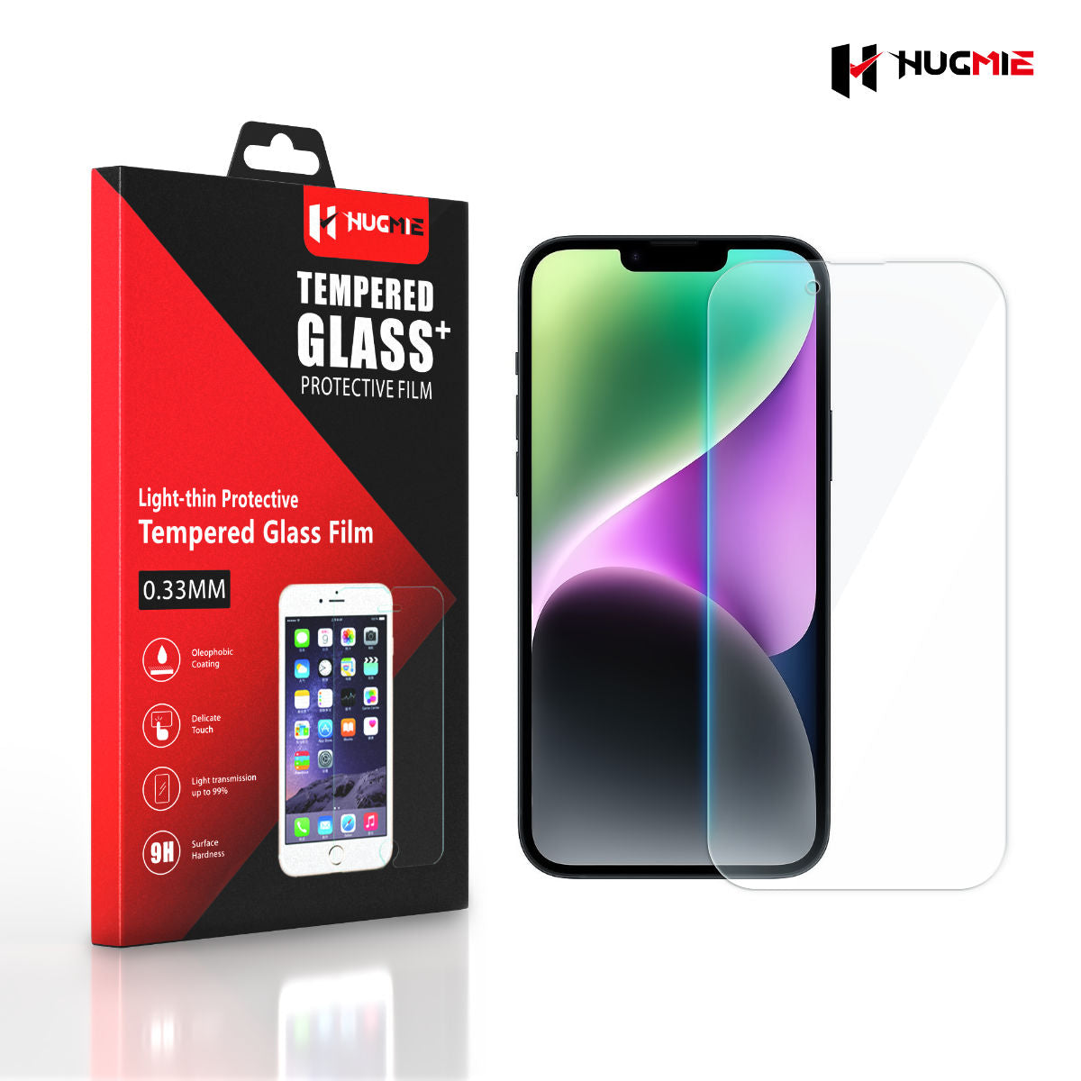 2x Hugmie iPhone 13 Pro Max/14 Plus Glass Screen Protector