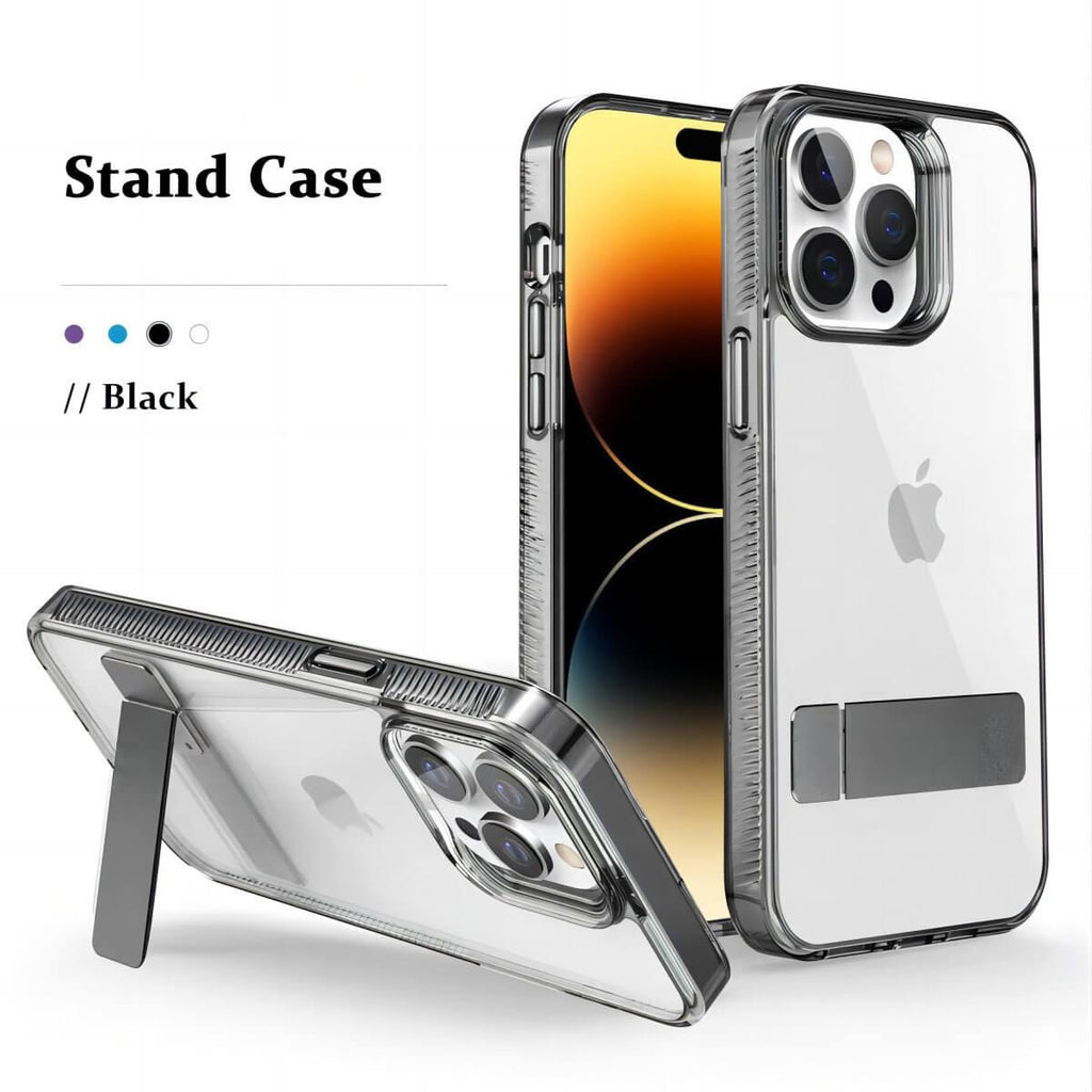 iPhone 14 Pro/14 Pro Max Stand Case Crystal Clear | Hugmie