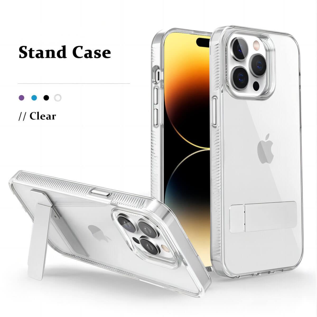 iPhone 14 Pro/14 Pro Max Stand Case Crystal Clear | Hugmie