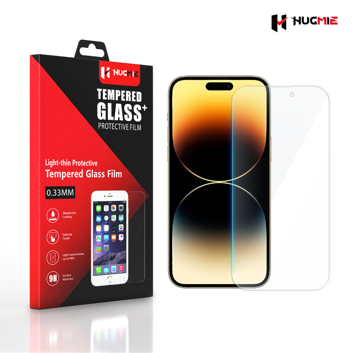 2x Hugmie iPhone 14 Pro Max Glass Screen Protector
